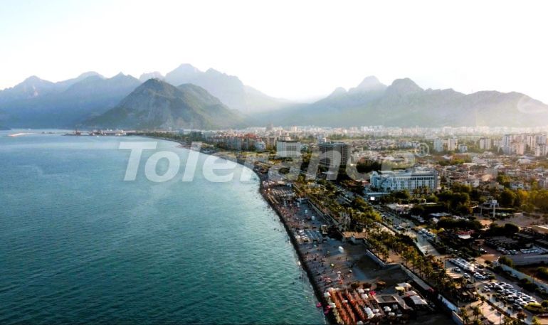 Квартира в Коньяалты, Анталия вид на море с бассейном: купить недвижимость в Турции - 109582