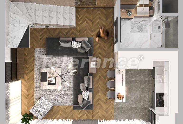 Квартира от застройщика в Коньяалты, Анталия с бассейном в рассрочку: купить недвижимость в Турции - 125488