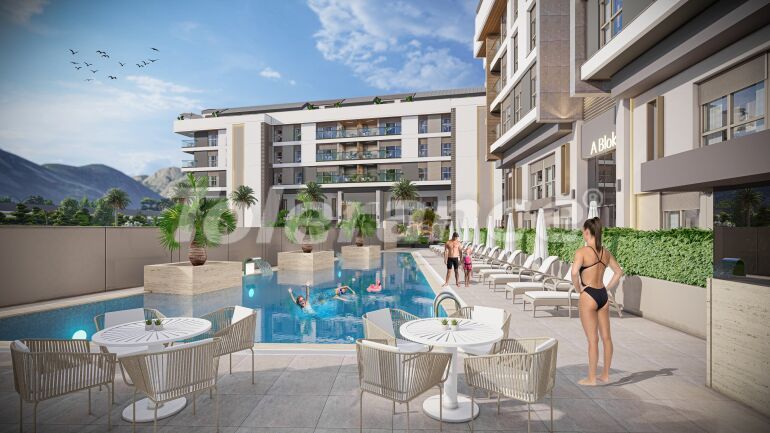 Квартира от застройщика в Коньяалты, Анталия с бассейном: купить недвижимость в Турции - 61145