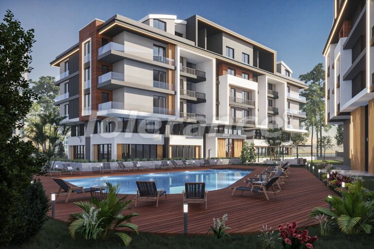 Квартира от застройщика в Коньяалты, Анталия с бассейном: купить недвижимость в Турции - 61394