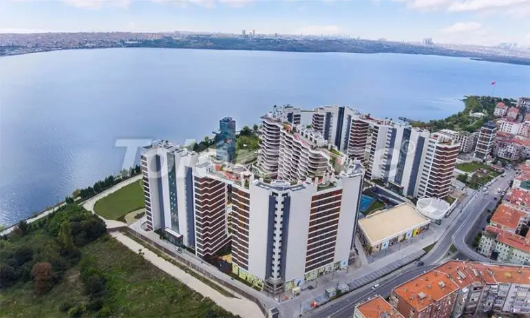 Квартира в Кючюкчекмедже, Стамбул вид на море с бассейном в рассрочку: купить недвижимость в Турции - 36396