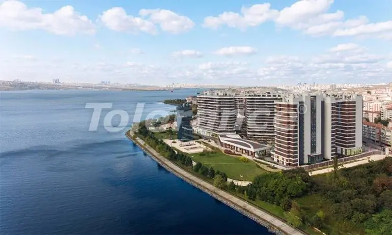 Квартира в Кючюкчекмедже, Стамбул вид на море с бассейном в рассрочку: купить недвижимость в Турции - 36406