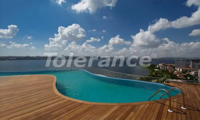 Квартира в Кючюкчекмедже, Стамбул вид на море с бассейном в рассрочку: купить недвижимость в Турции - 36408