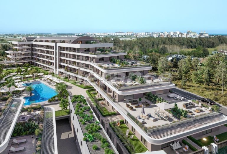 Квартира от застройщика в Кунду, Анталия вид на море с бассейном в рассрочку: купить недвижимость в Турции - 111309