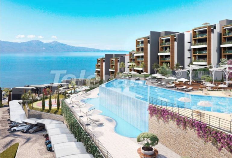 Квартира от застройщика в Кушадасы вид на море с бассейном: купить недвижимость в Турции - 99175