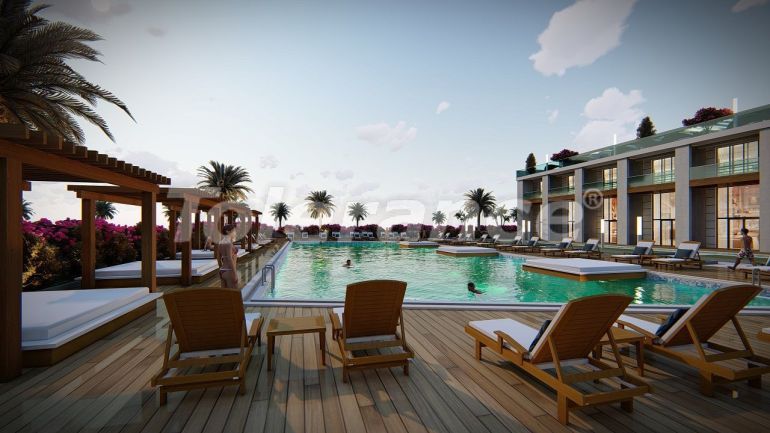 Квартира от застройщика в Кирения, Северный Кипр вид на море с бассейном: купить недвижимость в Турции - 108473