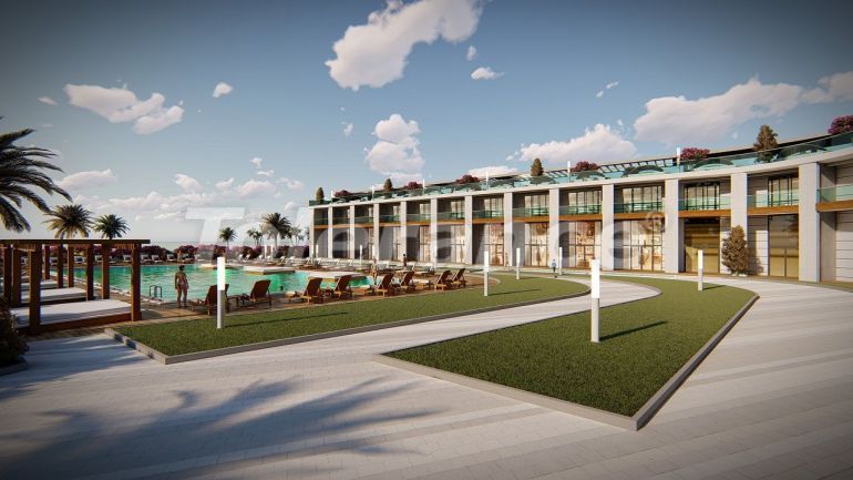 Квартира от застройщика в Кирения, Северный Кипр вид на море с бассейном: купить недвижимость в Турции - 108475