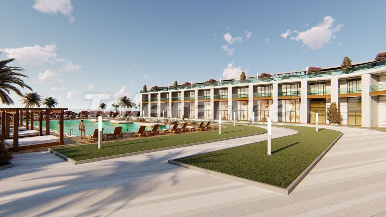 Квартира от застройщика в Кирения, Северный Кипр вид на море с бассейном: купить недвижимость в Турции - 108482