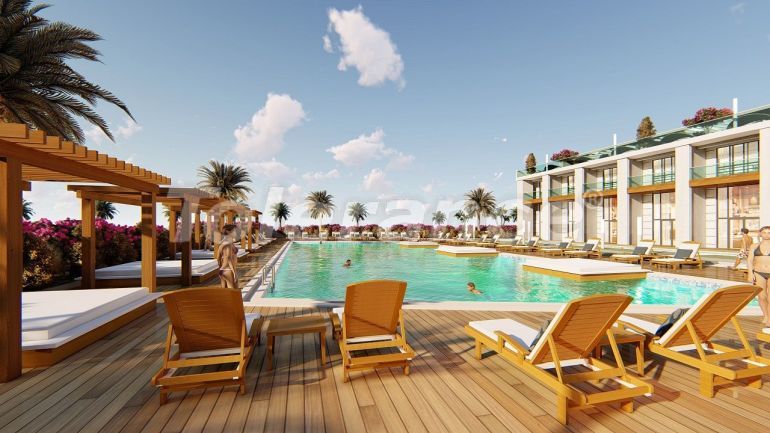 Квартира от застройщика в Кирения, Северный Кипр вид на море с бассейном: купить недвижимость в Турции - 108483