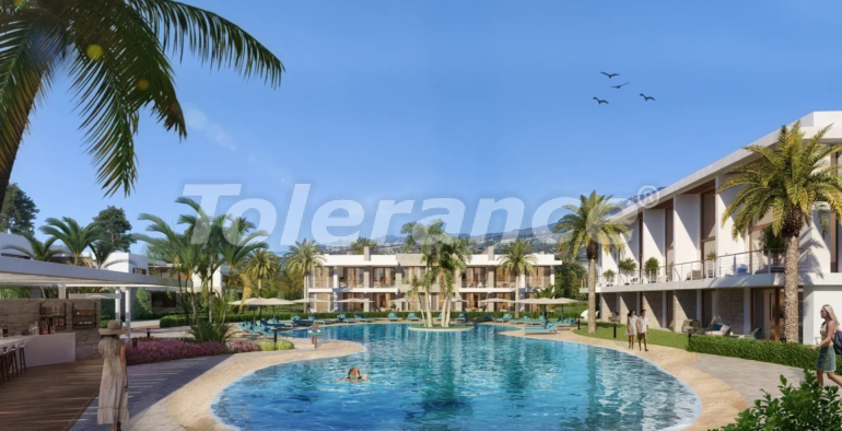 Квартира от застройщика в Кирения, Северный Кипр вид на море с бассейном в рассрочку: купить недвижимость в Турции - 110874