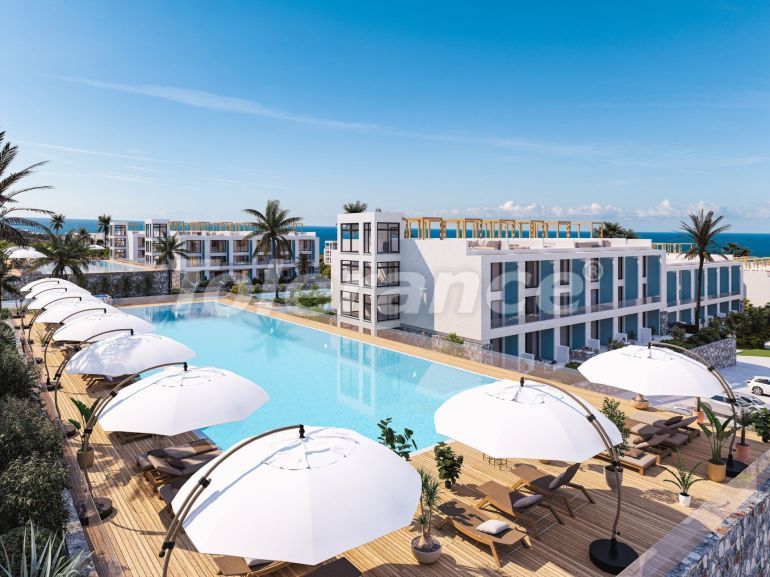 Квартира от застройщика в Кирения, Северный Кипр вид на море с бассейном в рассрочку: купить недвижимость в Турции - 137163