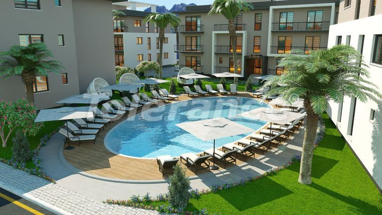 Квартира от застройщика в Кирения, Северный Кипр вид на море с бассейном в рассрочку: купить недвижимость в Турции - 72533