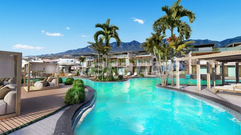 Квартира от застройщика в Кирения, Северный Кипр вид на море с бассейном в рассрочку: купить недвижимость в Турции - 72890