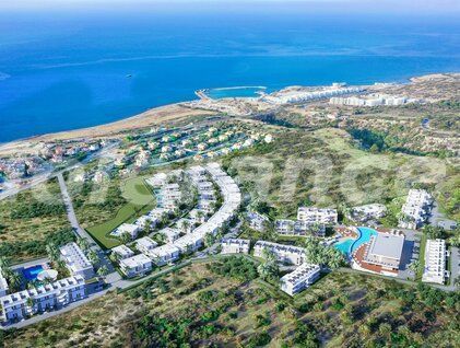 Квартира от застройщика в Кирения, Северный Кипр вид на море с бассейном в рассрочку: купить недвижимость в Турции - 73574