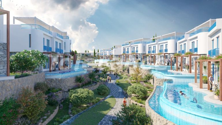 Квартира в Кирения, Северный Кипр вид на море с бассейном: купить недвижимость в Турции - 73666