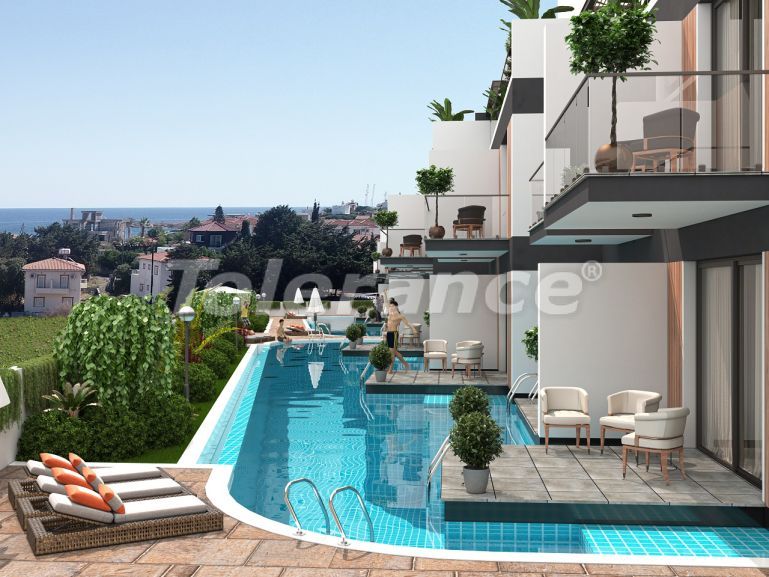 Квартира от застройщика в Кирения, Северный Кипр вид на море с бассейном в рассрочку: купить недвижимость в Турции - 76367