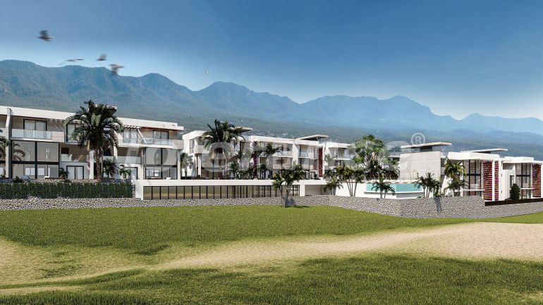 Квартира от застройщика в Кирения, Северный Кипр вид на море с бассейном: купить недвижимость в Турции - 81177