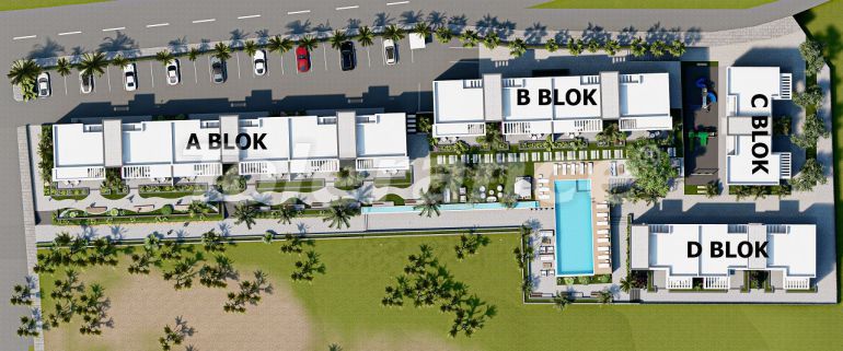 Квартира от застройщика в Кирения, Северный Кипр вид на море с бассейном: купить недвижимость в Турции - 81179