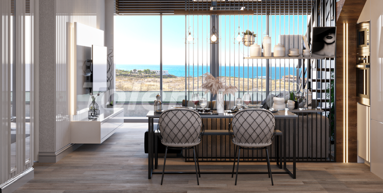 Квартира от застройщика в Кирения, Северный Кипр вид на море с бассейном: купить недвижимость в Турции - 81197