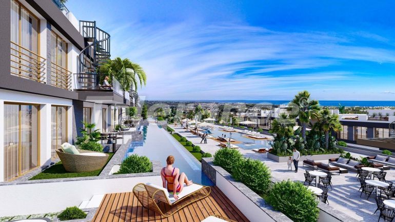 Квартира от застройщика в Кирения, Северный Кипр вид на море с бассейном в рассрочку: купить недвижимость в Турции - 82835