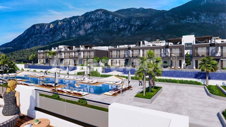 Квартира от застройщика в Кирения, Северный Кипр вид на море с бассейном в рассрочку: купить недвижимость в Турции - 82862