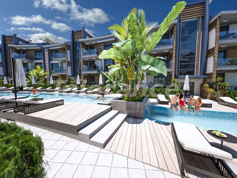 Квартира от застройщика в Кирения, Северный Кипр с бассейном в рассрочку: купить недвижимость в Турции - 85596