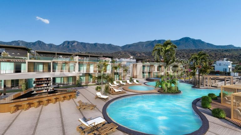 Квартира от застройщика в Кирения, Северный Кипр вид на море с бассейном в рассрочку: купить недвижимость в Турции - 87481