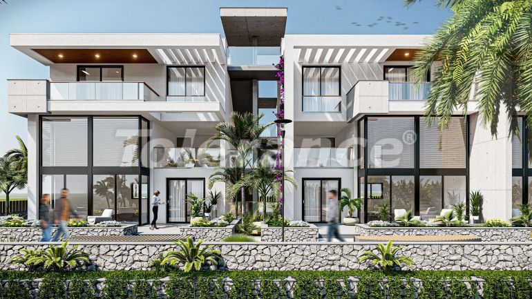 Квартира от застройщика в Кирения, Северный Кипр вид на море с бассейном: купить недвижимость в Турции - 89036