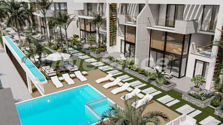 Квартира от застройщика в Кирения, Северный Кипр вид на море с бассейном: купить недвижимость в Турции - 89053