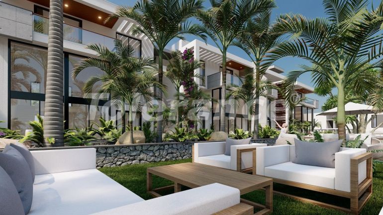 Квартира от застройщика в Кирения, Северный Кипр вид на море с бассейном: купить недвижимость в Турции - 89062