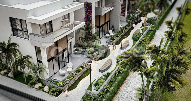 Квартира от застройщика в Кирения, Северный Кипр вид на море с бассейном: купить недвижимость в Турции - 89080