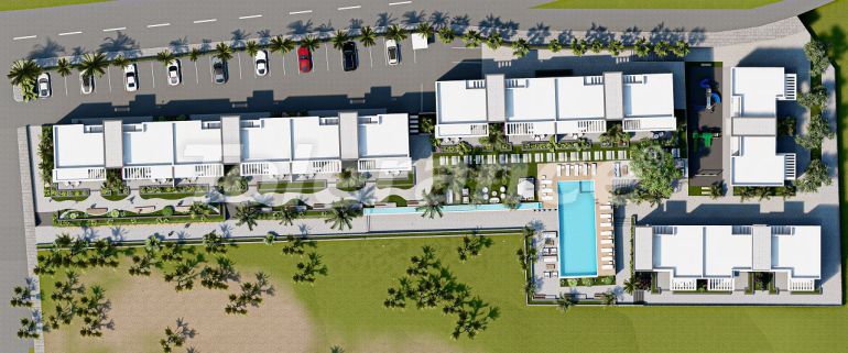 Квартира от застройщика в Кирения, Северный Кипр вид на море с бассейном: купить недвижимость в Турции - 89086