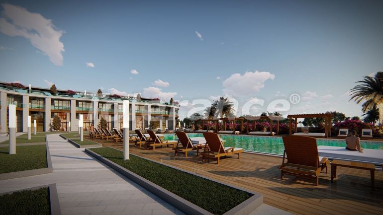 Квартира от застройщика в Кирения, Северный Кипр вид на море с бассейном: купить недвижимость в Турции - 90375