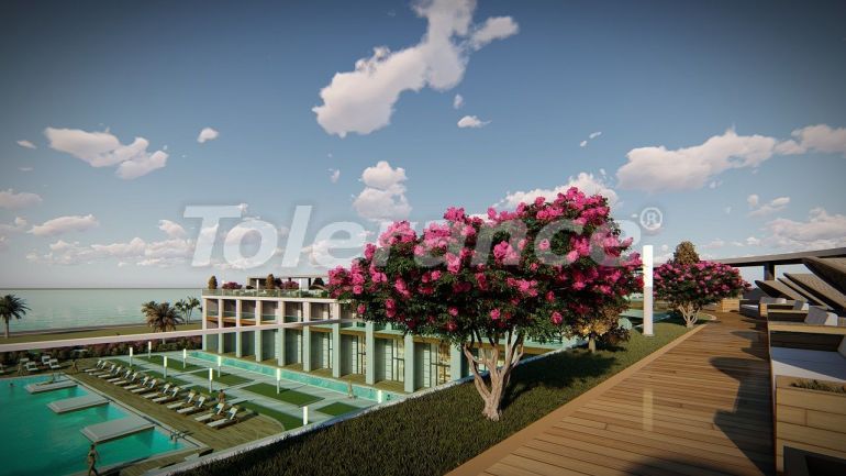 Квартира от застройщика в Кирения, Северный Кипр вид на море с бассейном: купить недвижимость в Турции - 90381