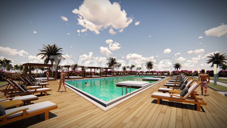 Квартира от застройщика в Кирения, Северный Кипр вид на море с бассейном: купить недвижимость в Турции - 90384