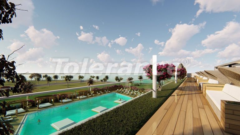 Квартира от застройщика в Кирения, Северный Кипр вид на море с бассейном: купить недвижимость в Турции - 90386