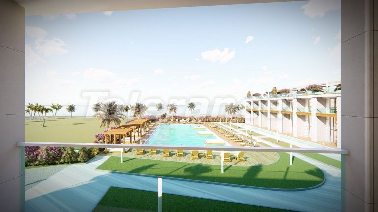 Квартира от застройщика в Кирения, Северный Кипр вид на море с бассейном: купить недвижимость в Турции - 90395