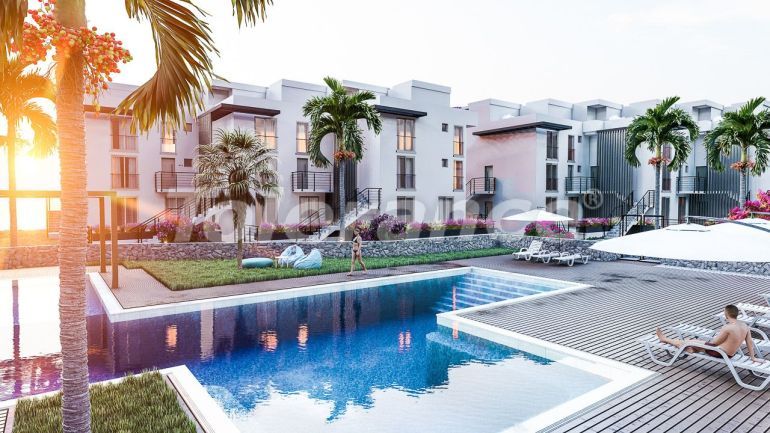 Квартира от застройщика в Кирения, Северный Кипр вид на море с бассейном в рассрочку: купить недвижимость в Турции - 90861