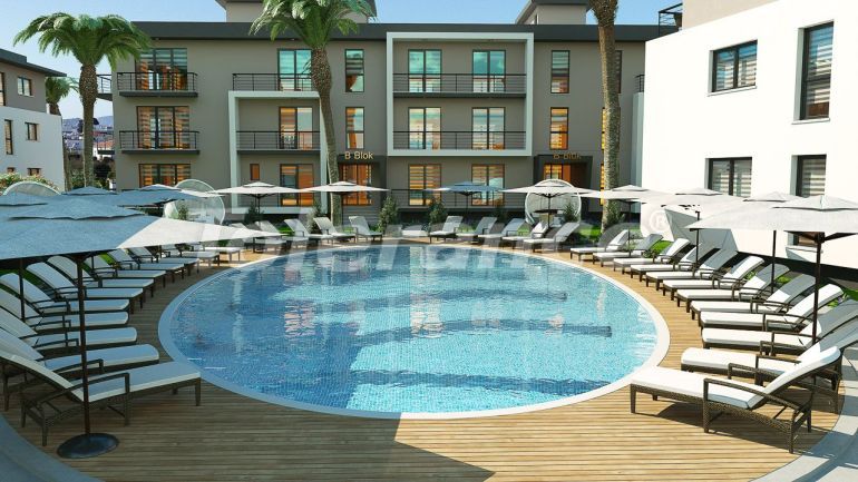 Квартира от застройщика в Кирения, Северный Кипр вид на море с бассейном в рассрочку: купить недвижимость в Турции - 90879