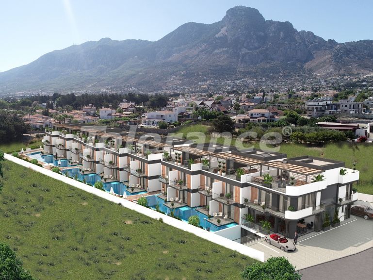 Квартира от застройщика в Кирения, Северный Кипр вид на море с бассейном в рассрочку: купить недвижимость в Турции - 93001