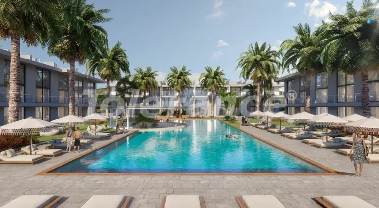 Квартира от застройщика в Кирения, Северный Кипр вид на море с бассейном в рассрочку: купить недвижимость в Турции - 93255