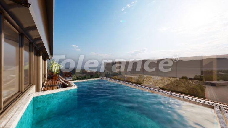 Квартира от застройщика в Лара, Анталия вид на море с бассейном: купить недвижимость в Турции - 69122