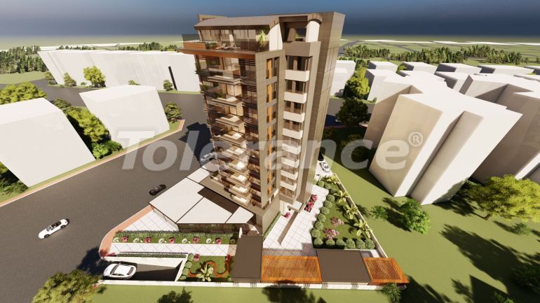 Квартира от застройщика в Лара, Анталия вид на море с бассейном: купить недвижимость в Турции - 69126