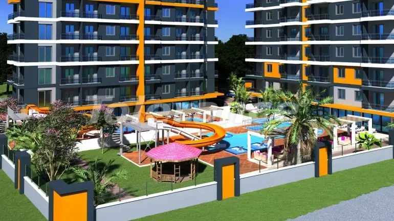 Квартира в Махмутлар, Аланья вид на море с бассейном: купить недвижимость в Турции - 28273