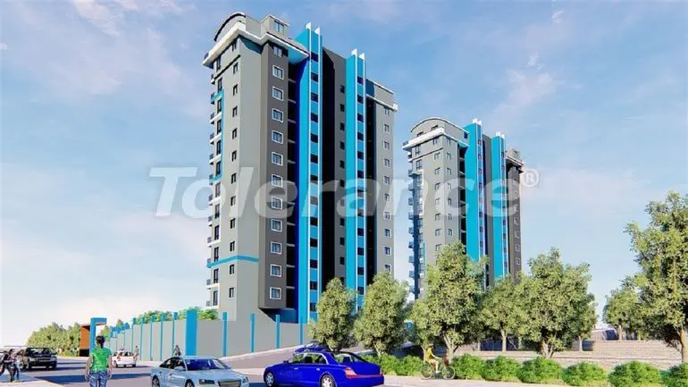 Квартира в Махмутлар, Аланья вид на море с бассейном: купить недвижимость в Турции - 31656