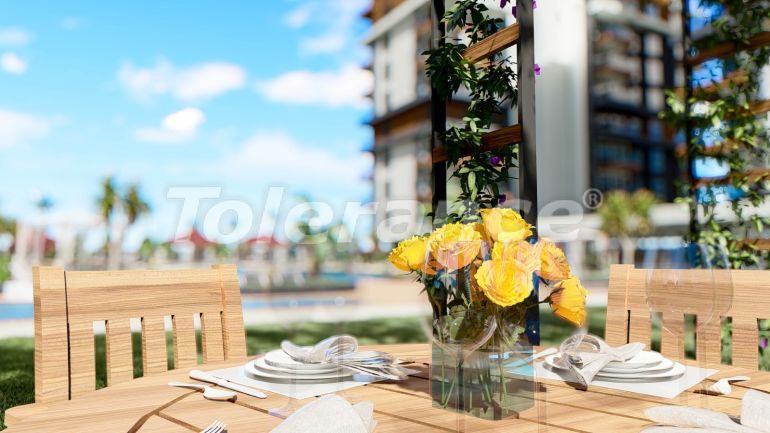 Квартира от застройщика в Махмутлар, Аланья вид на море с бассейном: купить недвижимость в Турции - 40859