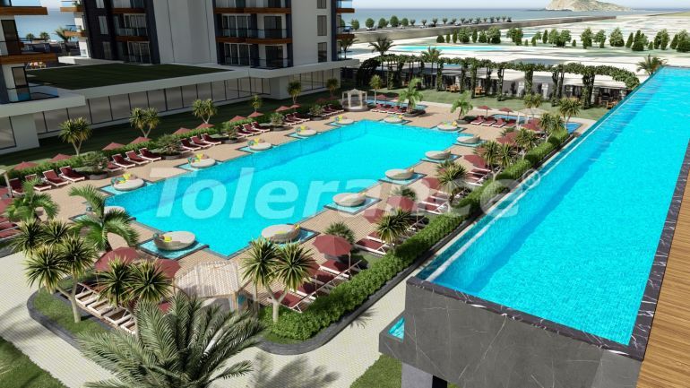 Квартира от застройщика в Махмутлар, Аланья вид на море с бассейном: купить недвижимость в Турции - 40862