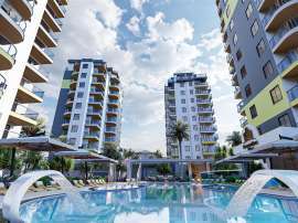 Квартира в Махмутлар, Аланья вид на море с бассейном: купить недвижимость в Турции - 49389