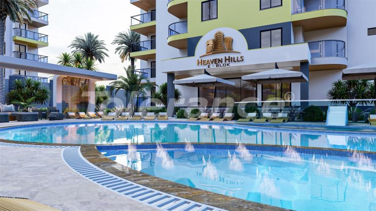 Квартира в Махмутлар, Аланья вид на море с бассейном: купить недвижимость в Турции - 49390