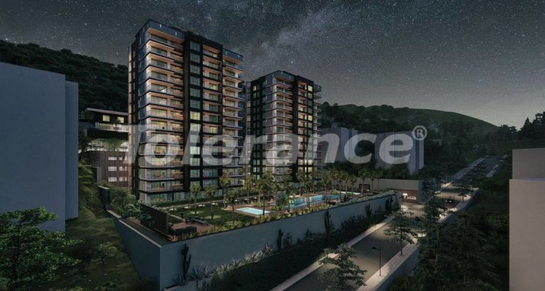 Квартира от застройщика в Нарлыдере, Измир вид на море с бассейном: купить недвижимость в Турции - 54115